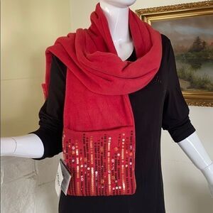 NWT Bob Mackie Wearable Art Fleece Scarf